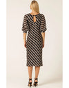 Heart of Paris Dress Black/Gold Chevron
