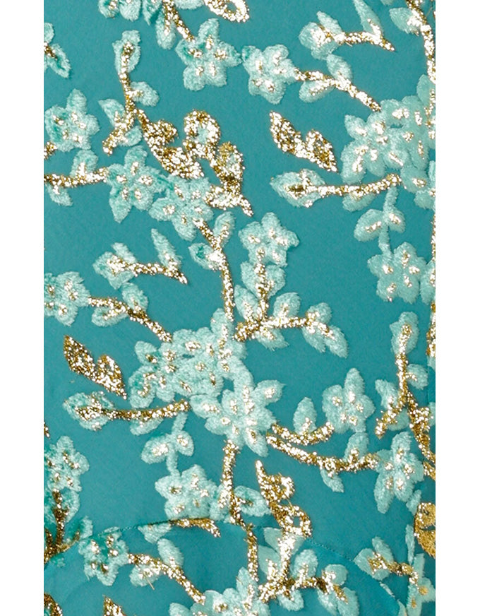Heavenly Heights Maxi Dress Turquoise Gold