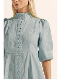 Jargon Dress Aquamarine Linen