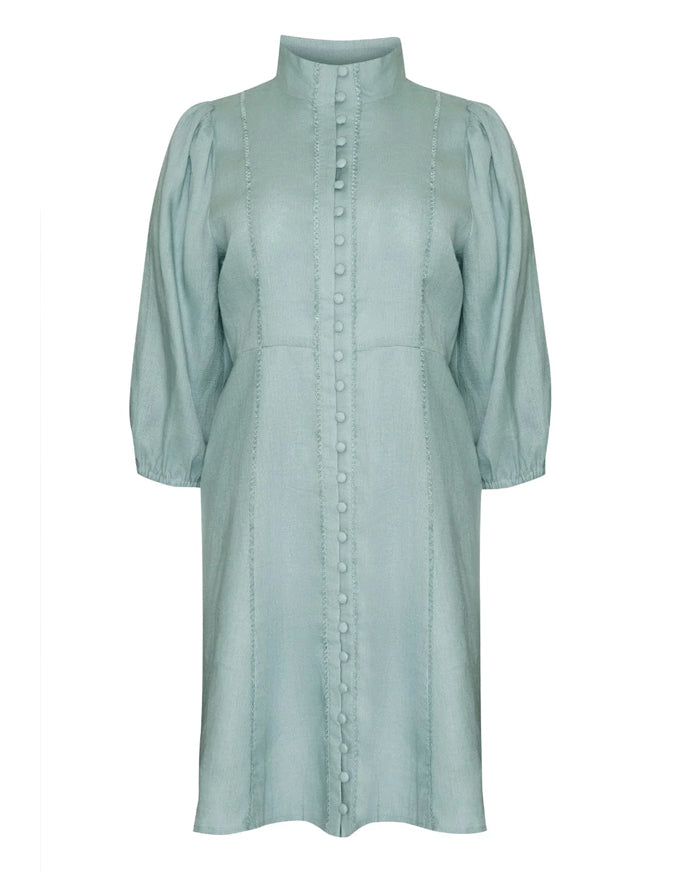 Jargon Dress Aquamarine Linen