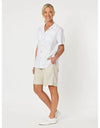 Jersey Waist Linen Short Natural