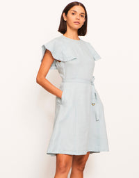 Joss Dress Blue Linen