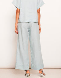 Joss Pant Blue Linen