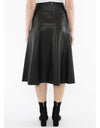 The Faux Leather Skirt in classic Black.