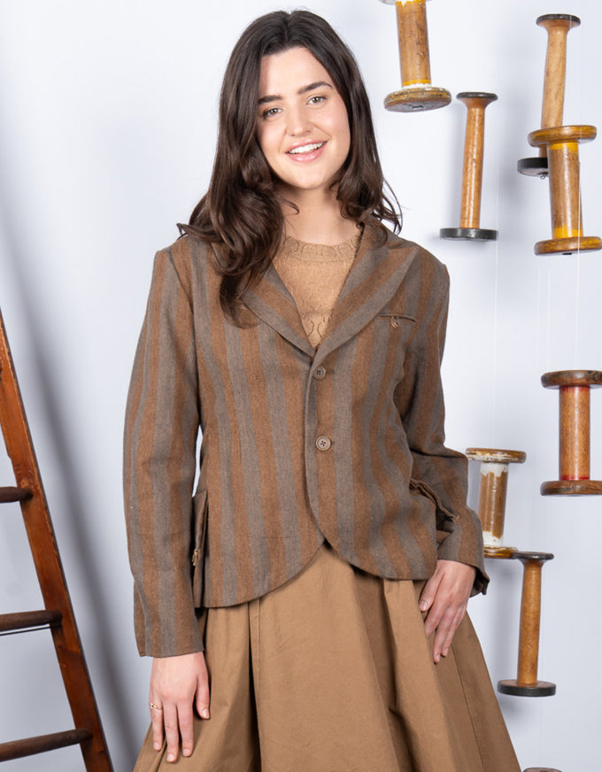 Kona Jacket Tan Stripe