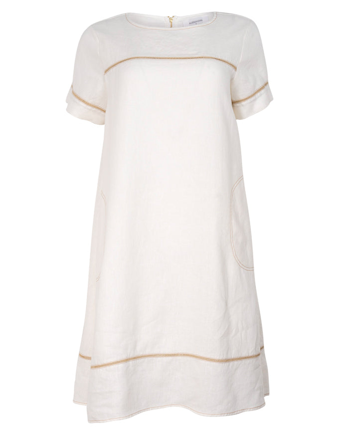 Laine Linen Dress Ivory