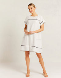 Laine Linen Dress Ivory