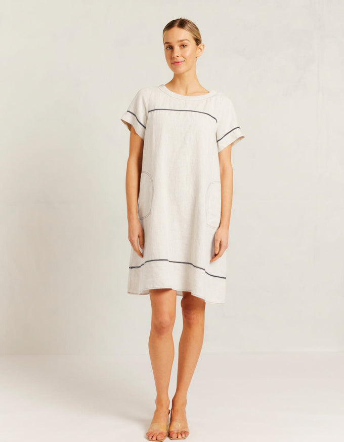 Laine Linen Dress Ivory