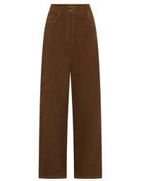 Lana Wide Leg Jean - Chocolate