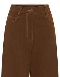 Lana Wide Leg Jean - Chocolate
