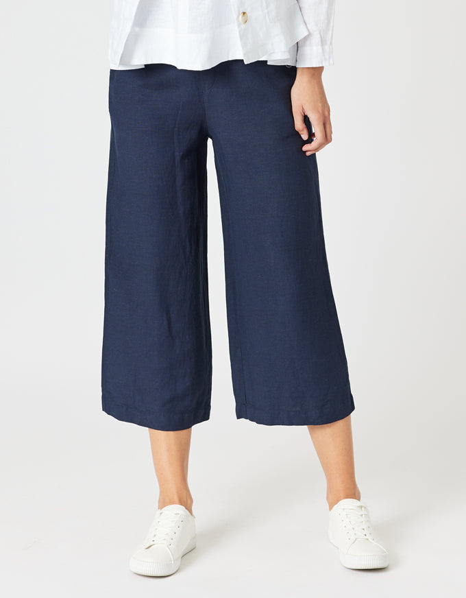 Lara Wide Leg Pant Navy