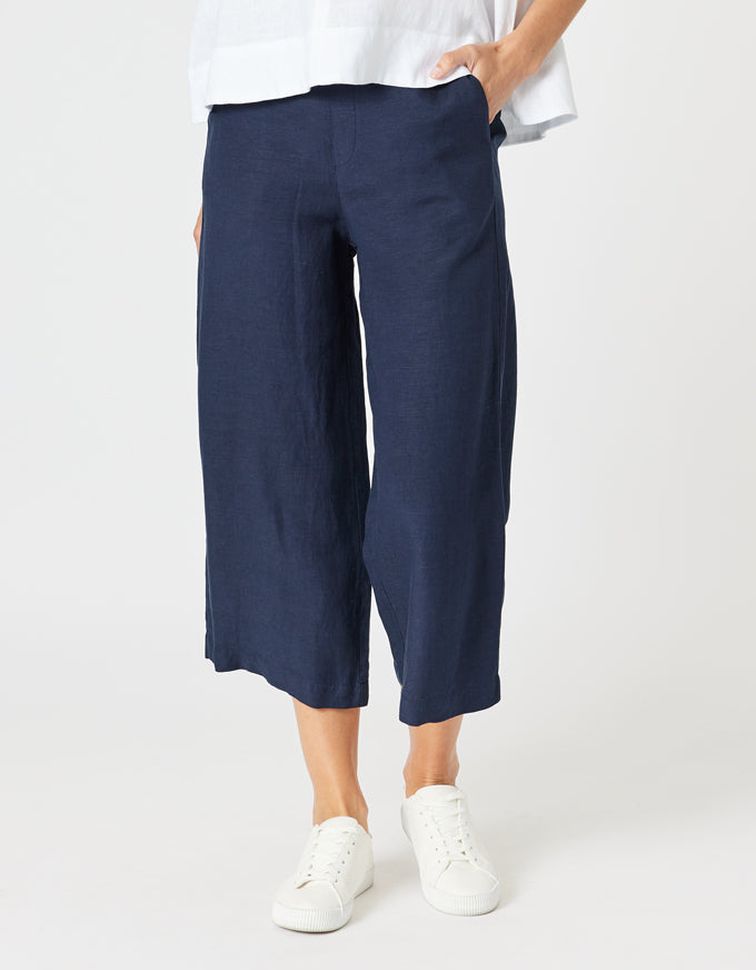 Lara Wide Leg Pant Navy
