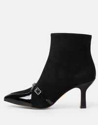Lasmin Ankle Boots Black Patent Suede