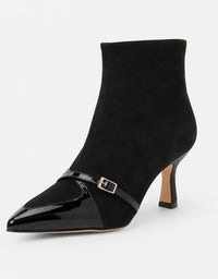Lasmin Ankle Boots Black Patent Suede