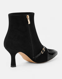 Lasmin Ankle Boots Black Patent Suede