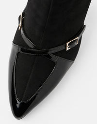 Lasmin Ankle Boots Black Patent Suede