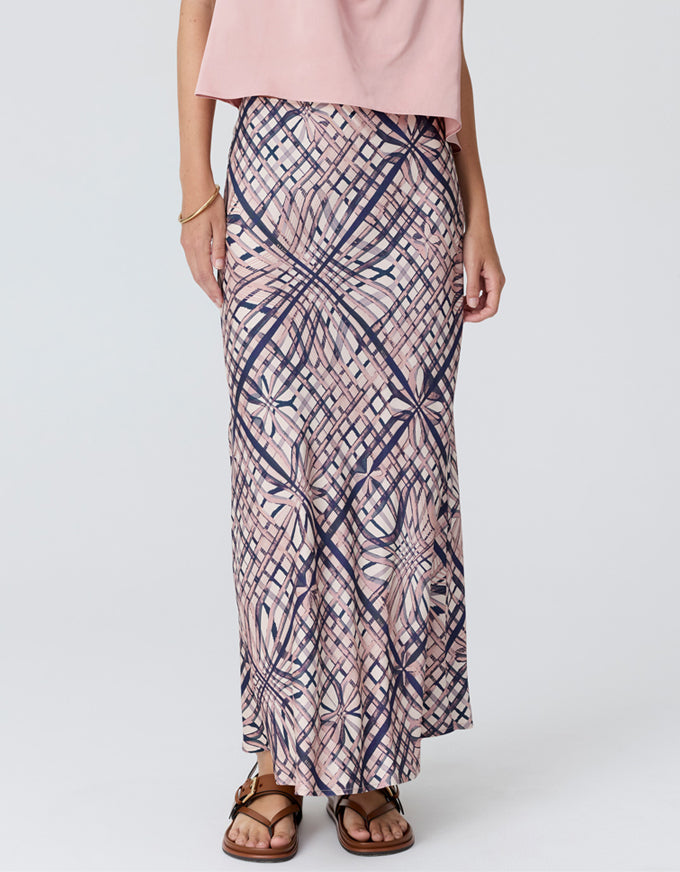 Lattice Skirt Pink Check