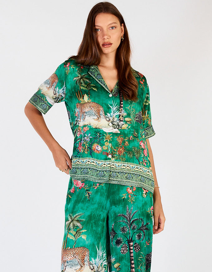 Le Tigre Top Green Multi