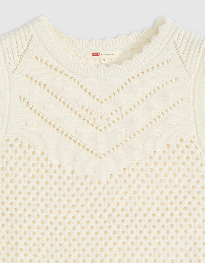 Adrienne Crochet Tank Egret