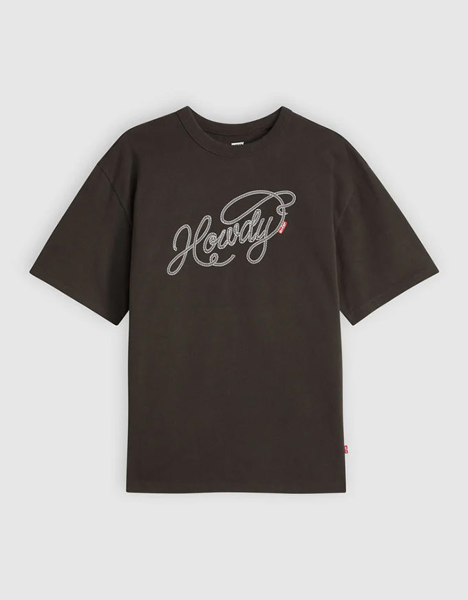 Tabor Tee Howdy Script Black