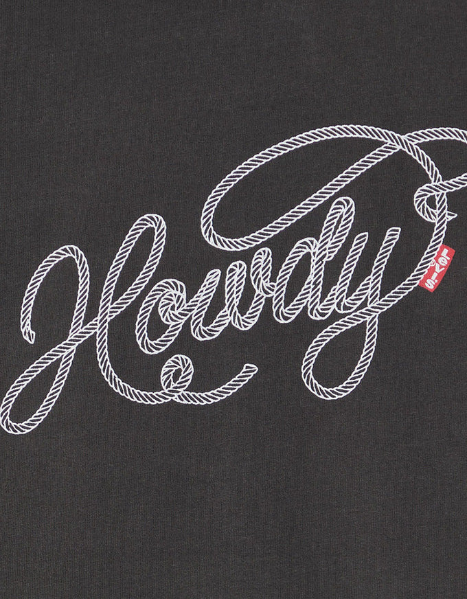 Tabor Tee Howdy Script Black