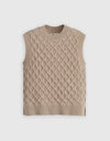 Bluebell Cable Sweater Vest Oatmeal