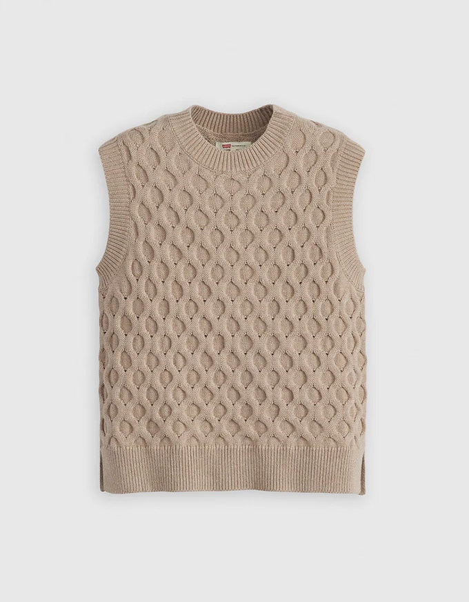 Bluebell Cable Sweater Vest Oatmeal