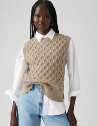 Bluebell Cable Sweater Vest Oatmeal