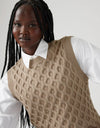 Bluebell Cable Sweater Vest Oatmeal