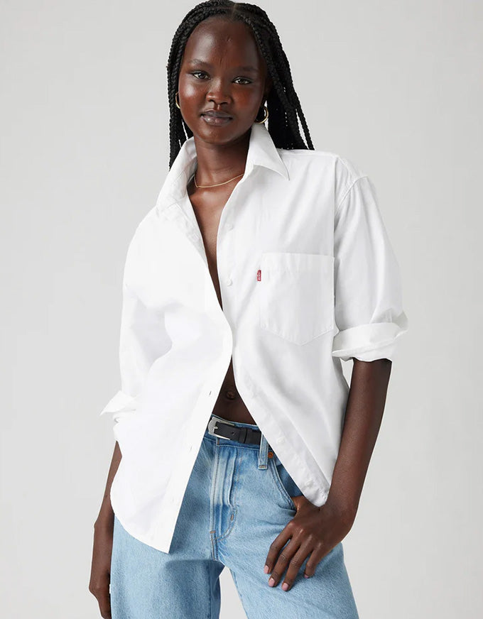 Harlie Boyfriend Shirt White