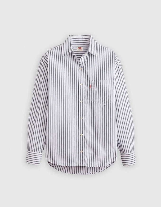 Harlie Boyfriend Shirt Marina Stripe