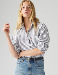 Harlie Boyfriend Shirt Marina Stripe