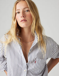 Harlie Boyfriend Shirt Marina Stripe
