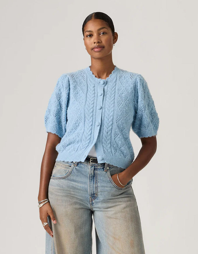 Pauline Pointelle SS Cardi Glacier Lake
