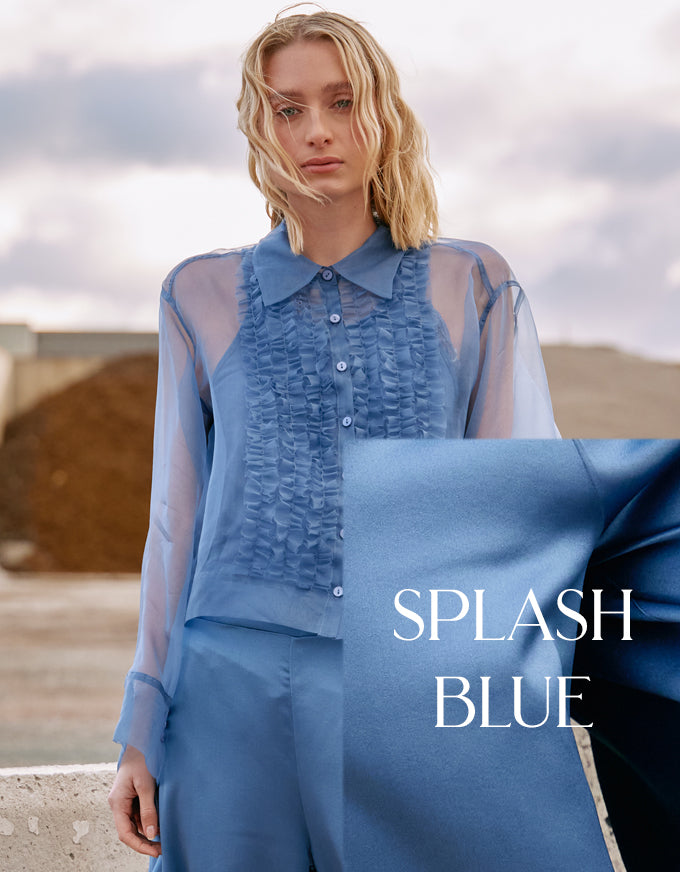 Liza Silk Blouse Splash Blue