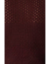 Ripple Long Slv Knit Black Cherry