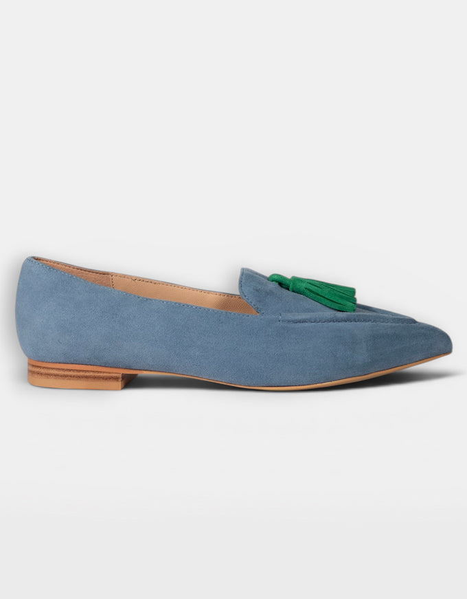 Palace Flats Cobalt/Emerald Suede