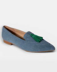 Palace Flats Cobalt/Emerald Suede