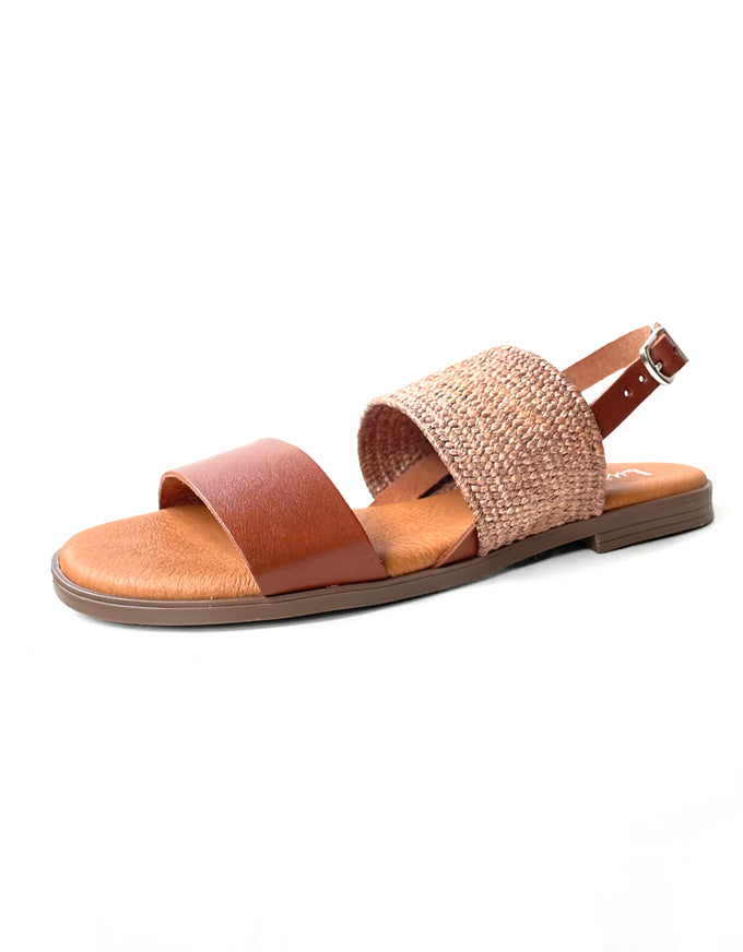 Jordana Cuoio Plain Front Sandals