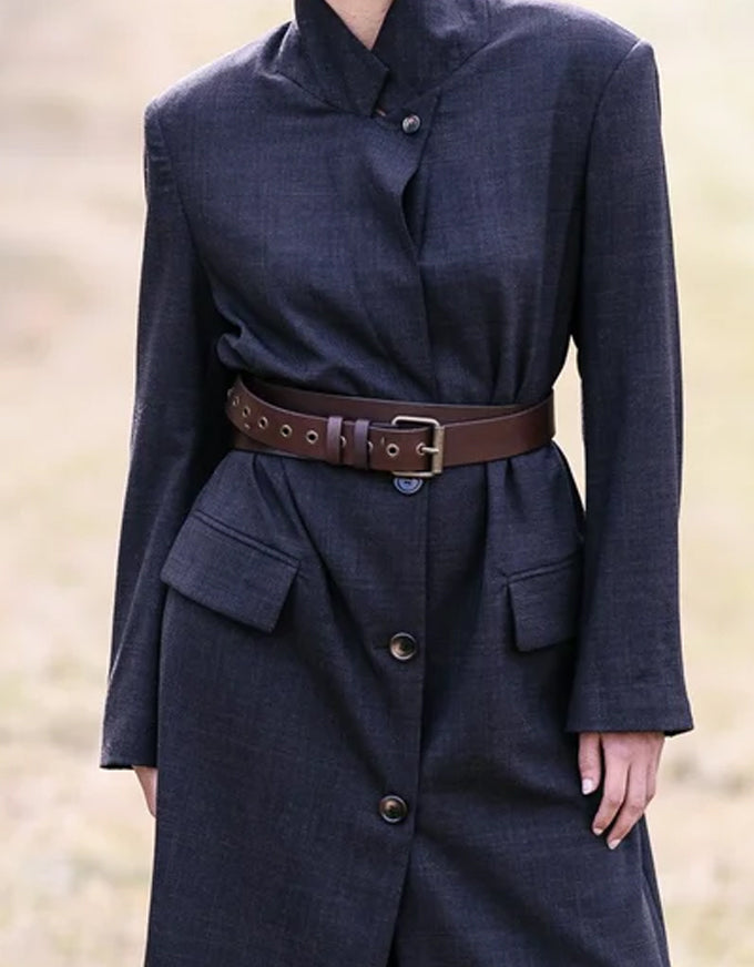 Lasso Belt Choc/Brass