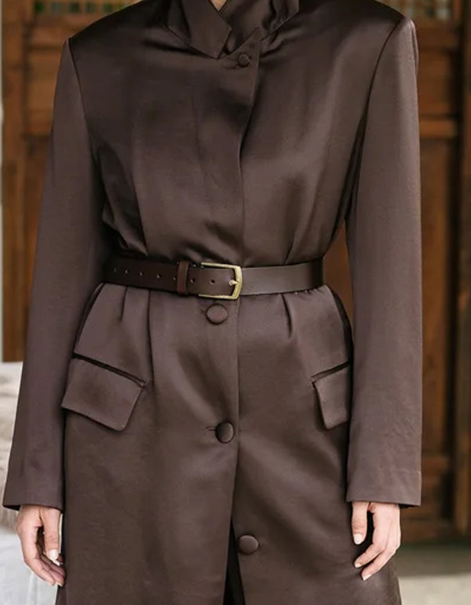 Lonny Belt Choc/Brass