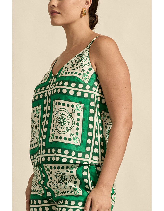 Memo Top - Parrot Scarf