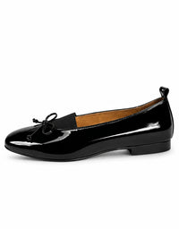 Metty Patent Leather Flats Black