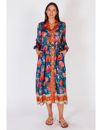 Mexican Flower Maxi Dress