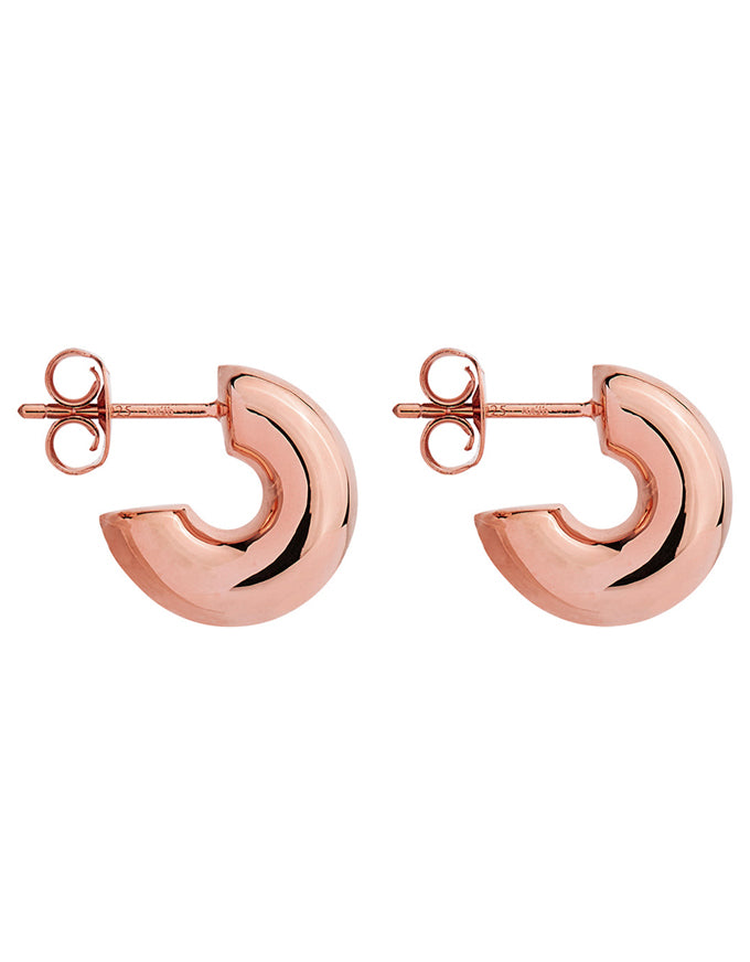 The beautiful Moonbow Earrings, in Rose Gold.
