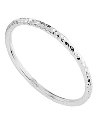 Moonglow 5mm Sterling Silver Beaten Bangle