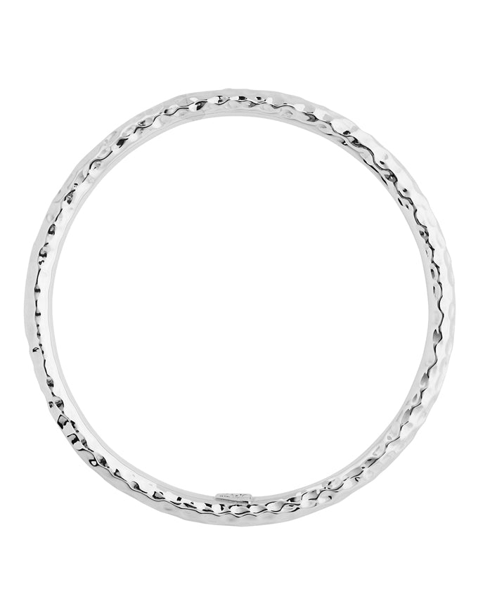 Moonglow 5mm Sterling Silver Beaten Bangle