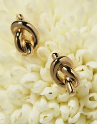 Nature's Knot Yellow Gold Stud Earring