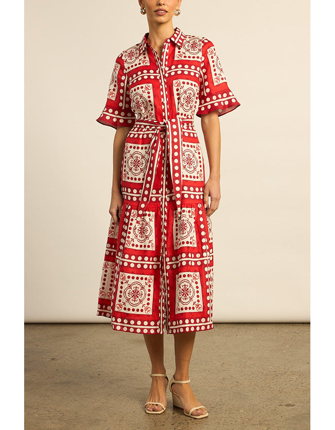 Oasis Dress Poppy Scarf