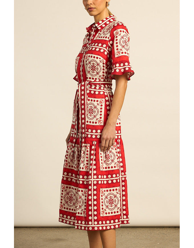 Oasis Dress Poppy Scarf